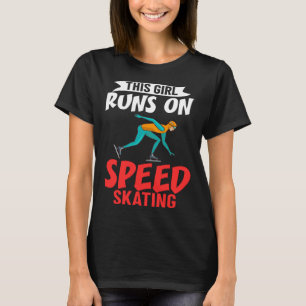 Snelheid skateboarder Schaatsen Short Track Skater T-shirt