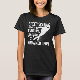 Snelheid skateboarder Schaatsen Short Track Skater T-shirt