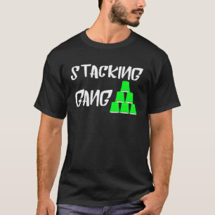 Snelheid Stapelen Bende Sport Cups Stapelen Sport T-shirt