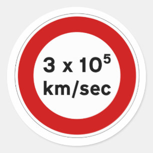 Snelheid van Licht Teken Sticker