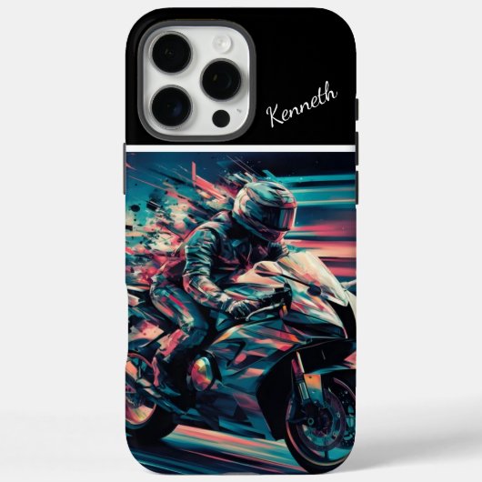 Snelheid vervaagd motorrijden Case-Mate iPhone case (Achterkant)