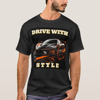 Snelheids Grafiek van een Racende Auto in Beweging T-shirt