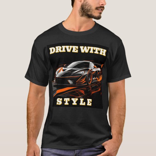 Snelheids Grafiek van een Racende Auto in Beweging T-shirt (Voorkant)