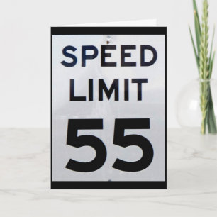 Snelheidsbeperking Sign. 55 mph. Birthday Kaart