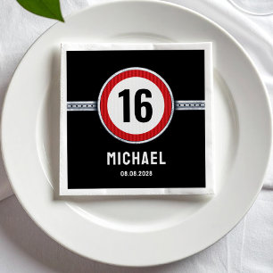Snelheidslimiet 16e verjaardag servet