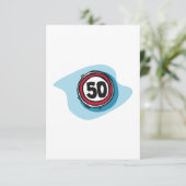 Snelheidslimiet 50 uitnodigingen (Staand voorkant)