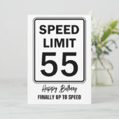 Snelheidslimiet 55 Geboortedatum eindelijk op snel Kaart (Staand voorkant)