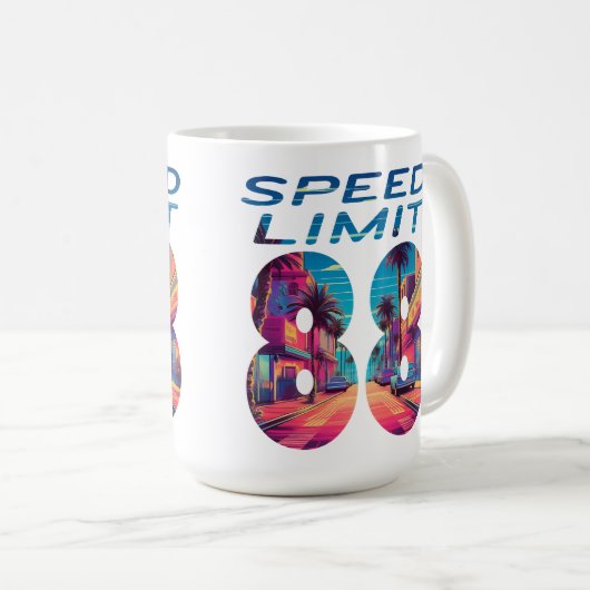 Snelheidslimiet 88 koffiemok (Voorkant rechts)