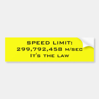 Snelheidslimiet Bumpersticker