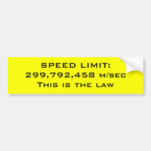 Snelheidslimiet Bumpersticker