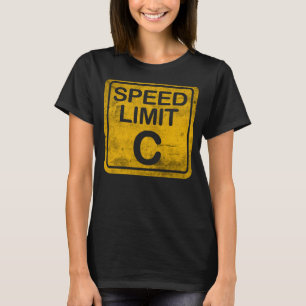 Snelheidslimiet C Grunge Distress Physics Nerd Mem T-shirt