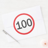 Snelheidslimiet honderd ronde sticker (Envelop)