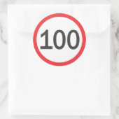 Snelheidslimiet honderd ronde sticker (Tas)