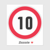 Snelheidslimiet stickers Maximaal 10 mph (Vel)