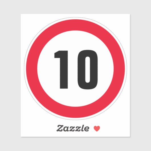 Snelheidslimiet stickers Maximaal 10 mph (Vel)