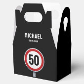 Snelheidslimiet verkeersbord met CUSTOM AGE verjaa Bedankdoosjes (Geopend)