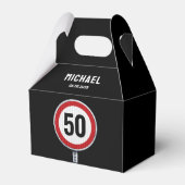 Snelheidslimiet verkeersbord met CUSTOM AGE verjaa Bedankdoosjes (Voorkant Zijde)