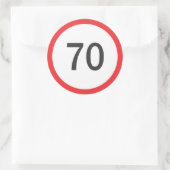 Snelheidslimiet zeventig ronde sticker (Tas)