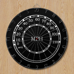 Snelheidsmeter MPH Monogram Garage Dart Board Dartbord