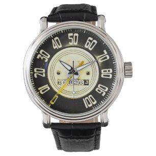 Snelheidsmeter van klassieke auto uit de jaren 40 horloge