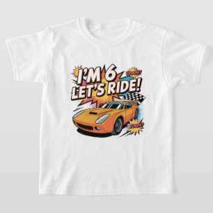 Snelheidsracer 6e verjaardagscadeau voor kinderen t-shirt
