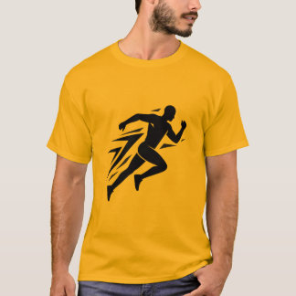 Snelheidsrenner Silhouet Atletisch Sportontwerp T-shirt