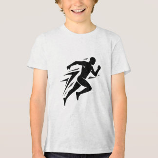 Snelheidsrenner Silhouet Atletisch Sportontwerp Tri-Blend Shirt
