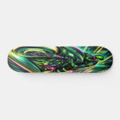 "Snelheidsrush: Cyberpunk Racer Skateboard (Horizontaal)