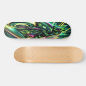 "Snelheidsrush: Cyberpunk Racer Skateboard (Horizontaal)