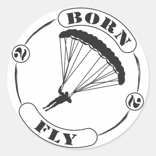 snelheidsvliegen ronde sticker (Voorkant)