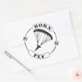 snelheidsvliegen ronde sticker (Envelop)