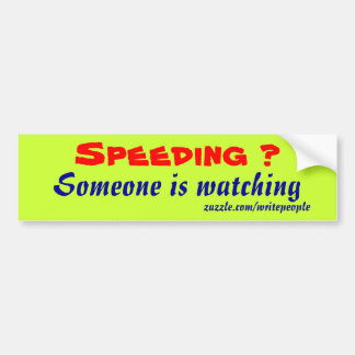 snelheidswaarschuwing bumperstickers