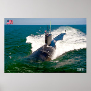 SNELLE AANVAL SUBMARINE - SSN-781 POSTER