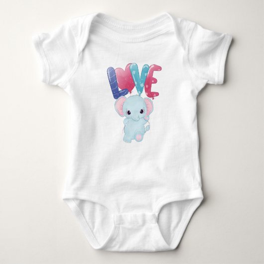 SNELLE BLAUWE ELEPHANT MET VERLIES ROMPER (Voorkant)