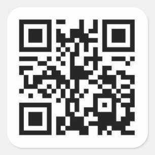 Snelle code (QR-code) Vierkante Sticker