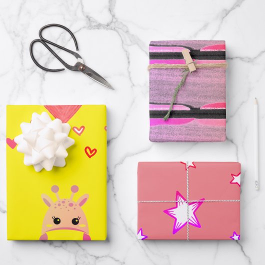 SNELLE DIEREN MET EEN VEELVOUDIGE Wrapping Papiers Inpakpapier Vel (Voorkant)