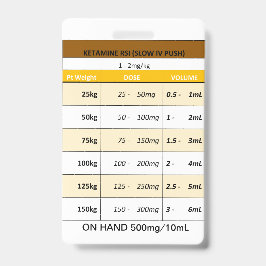 Snelle dosering RE: Etomidate en Ketamine voor RSI Badge