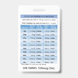 SNELLE DOSERING RE: FENTANYL VOOR RSI SEDATIE & PI BADGE