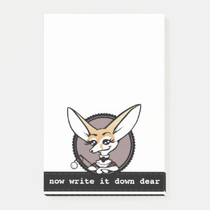 SNELLE FENNEC FOX POST-IT-NOTEPAD VOOR CARTOON POST-IT® NOTES
