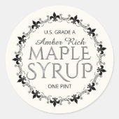Snelle Mini Maple Syrup Dop Label  (Voorkant)