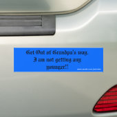 snelle opa bumpersticker (Op auto)