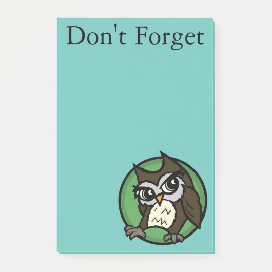 SNELLE OWL POST-IT-NOTEPAD VOOR CARTOON POST-IT® NOTES (Voorkant)
