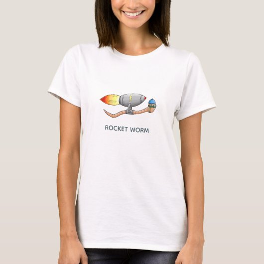 Snelle raketworm t-shirt (Voorkant)