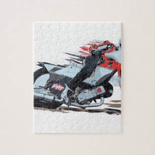 Snelle Rode-snelwegmotor Legpuzzel