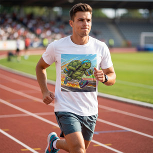 Snelle Schildpad Sprinter Atletische Hardloper T-shirt