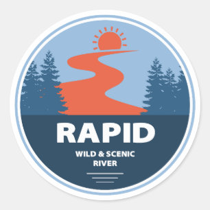 Snelle wilde en Schilderachtig rivier de Idaho Ronde Sticker