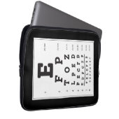 Snellen Chart Eye Chart Lap Top Electronics Bag Laptop Sleeve (Voorkant Rechts)
