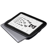 Snellen Chart Eye Chart Lap Top Electronics Bag Laptop Sleeve (Voorkant onderkant)