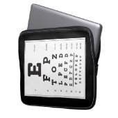 Snellen Chart Eye Chart Lap Top Electronics Bag Laptop Sleeve (Voorkant Links)