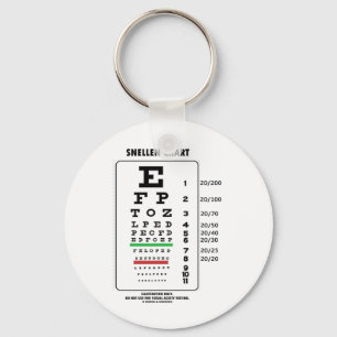 Snellen Chart (Medische visuele scherpte testen) Sleutelhanger